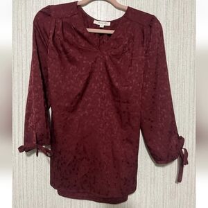 Monday Fun Size Small Red Blouse Ties In The Back Stitch Fix